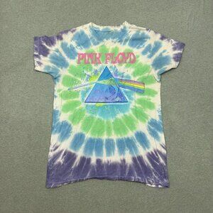 Pink Floyd Liquid Blue Tie Dye Shirt Adult Small
